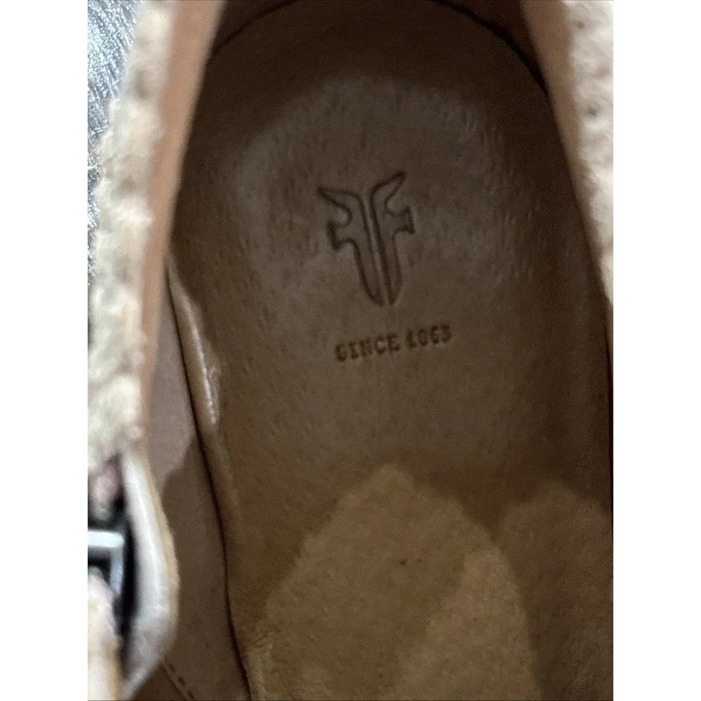 FRYE REED PALE BLUSH SUEDE LEATHER ZIP ANKLE SCALLOPED BOOTIE US 9